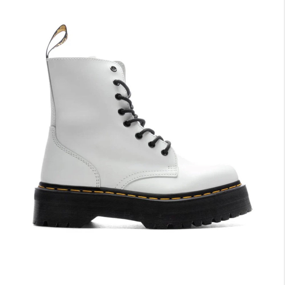 DR. MARTENS WOMEN'S AIR WAIR JADON POLISHED SMOOTH BOOT - WHITE